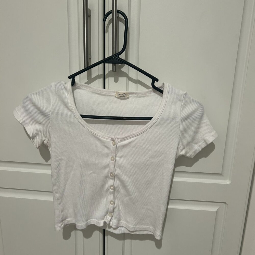 John Galt Women's Button-Up Short Sleeve (White)